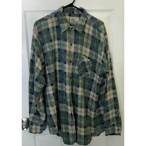 Vintage Northway Flannel Plaid Shirt Men’s XL Long Sleeve Button -Fair Condition